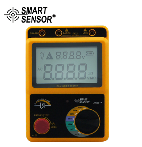 ?，?AR907+數(shù)顯高壓兆歐表 絕緣電阻表 1000V搖表電子搖表兆歐表